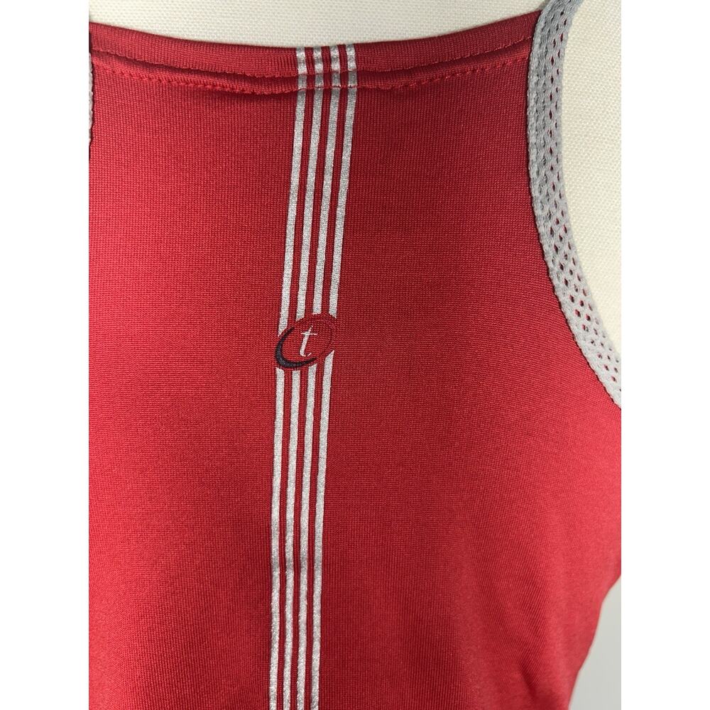 Tommy Jeans Athletics Women's Large Tank Top Shelf Bra Red Orange Vintage 90s - Picture 4 of 8